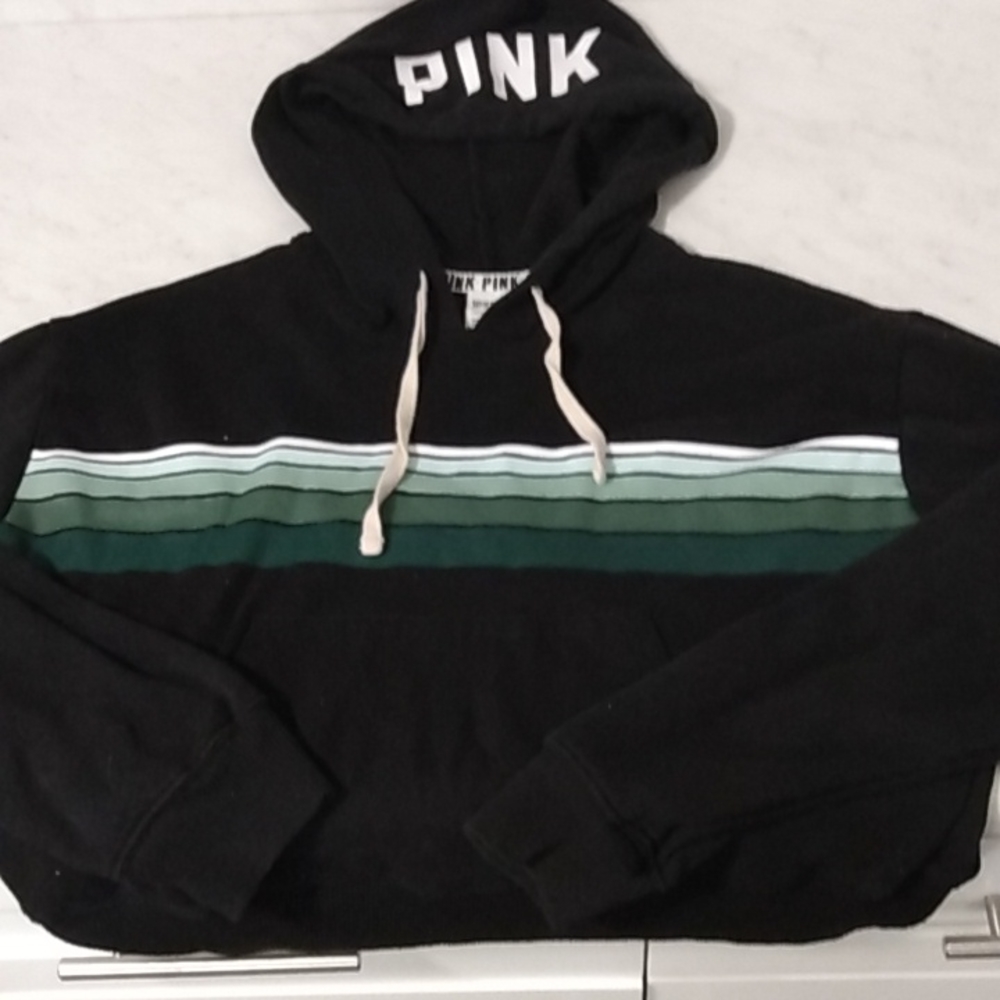 PINK black and green shades sweats belly shirt